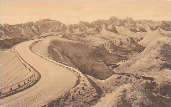 South Dakota Wall Dillon Pass Badlands National Monument Albertype