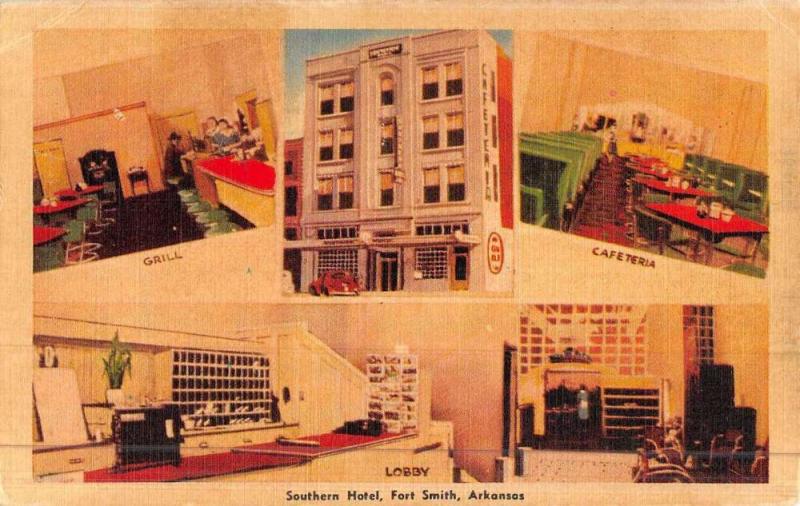 Fort Smith Arkansas Southern Hotel Multiview Antique Postcard K46414