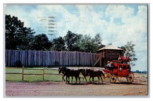 Fort Detroit Stagecoach Detroit Lakes Minn. Minnesota c1975 Postcard