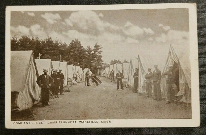 Mint Vintage Photo Postcard US Navy Camp Plunkett Wakefield Massachusetts