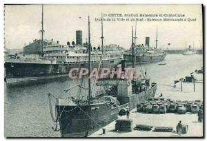 Old Postcard Boat This seaside health resort and Town Docks merchants and Sou...