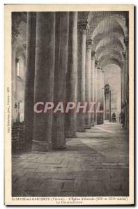 Old Postcard St Savin On Cartempe L & # 39Eglise Abbey ambulatory