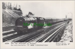 Hertfordshire Postcard - Coronation Train at Bushey (Repro) RS35666