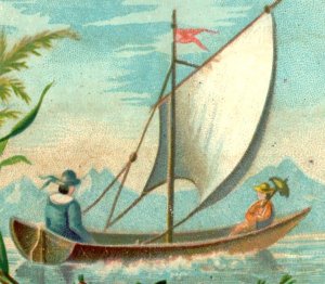 1880s J. Tavendar & Son Pride Of America Soap Sailboat Flag F90