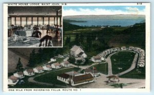 SAINT JOHN, New Brunswick, NB Canada ~ WHITE HOUSE LODGE c1940s Postcard