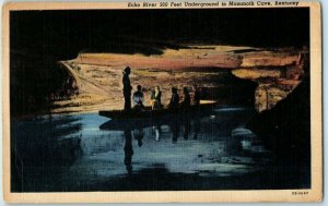 Echo River 300 ft underground n Mammoth Cave Kentucky Postcard Posted 1953