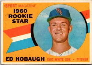 1960 Topps Baseball Card Ed Hobaugh Chicago White Sox sk10604