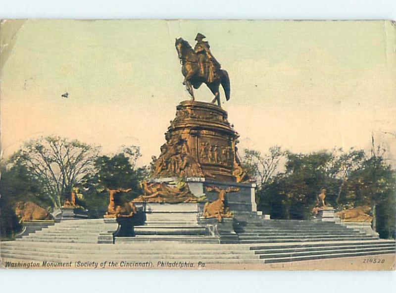 W-Border GEORGE WASHINGTON MONUMENT Philadelphia Pennsylvania PA F2822