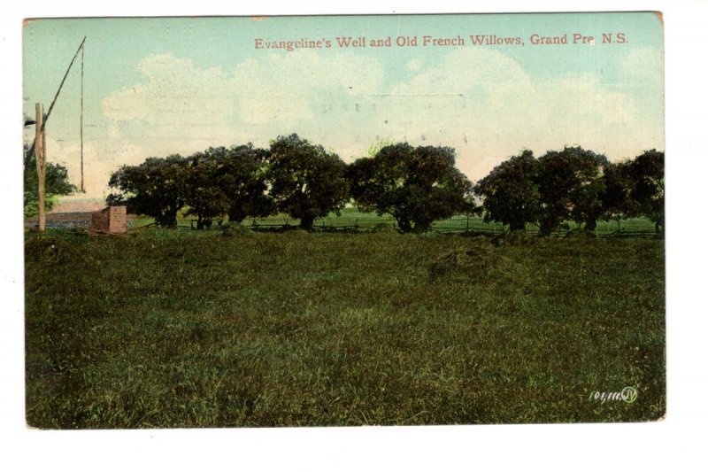 Evangeline's Well, Old French Willows, Grand Pre, Nova Scotia, Used 1909