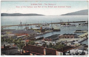 The Dockyard, View of the Harbour and Part of the British and American Fleets...