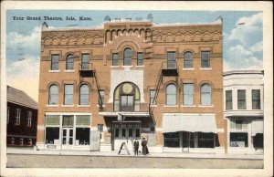 Iola Kansas KS Grand Theatre Theater Vintage Postcard