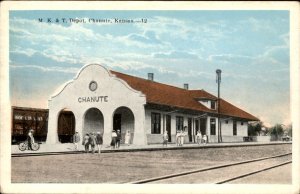 Chanute Kansas Missouri Kansas Texes RR Depot c1900-20s Vintage Postcard