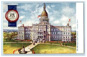 c1910's The Michigan State Capitol Building Lansing MI Tuck's Oilette Postcard