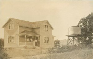 1910s RPPC People by Farm House w Water Tower, Alhambra CA, R. Thornton Smith