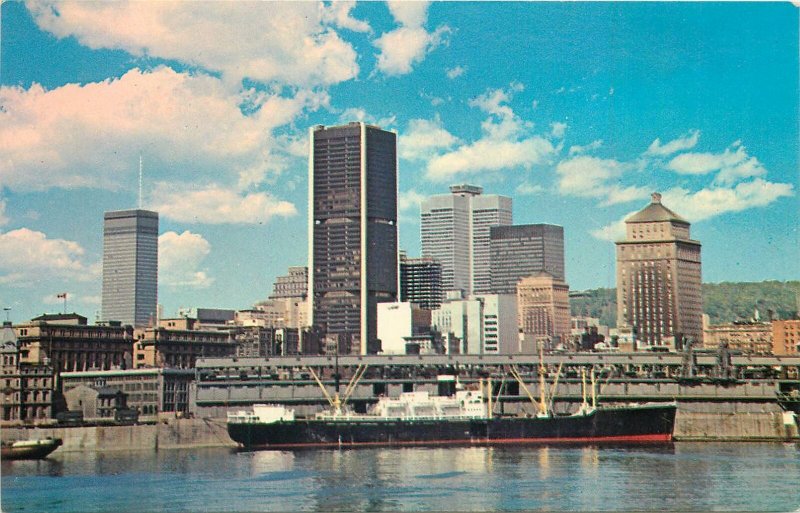 Postcard Canada montreal impressive view of skyline downtown skyscrapers