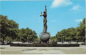 Cleveland Ohio the War Memorial Fountain a Downtown Landmark