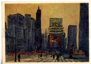 153498 USA Chicago twilight by Abramov Old postcard