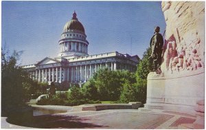 The Utah State Capitol and Mormon Battalion Monument Salt Lake City