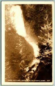 RPPC Upper Madison Falls Olympic National Park Washington WA UNP Postcard H3