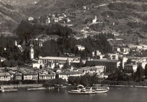 Vintage Postcard Real Photo Lago Di Como Bellano Dall' Aereo Italy IT  RPPC