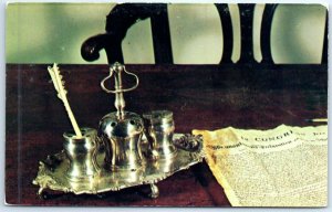 Postcard - Silver Inkstand, Independence Hall - Philadelphia, Pennsylvania