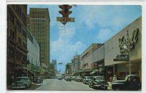 Main Street Cars Jacksonville Florida 1960 postcard