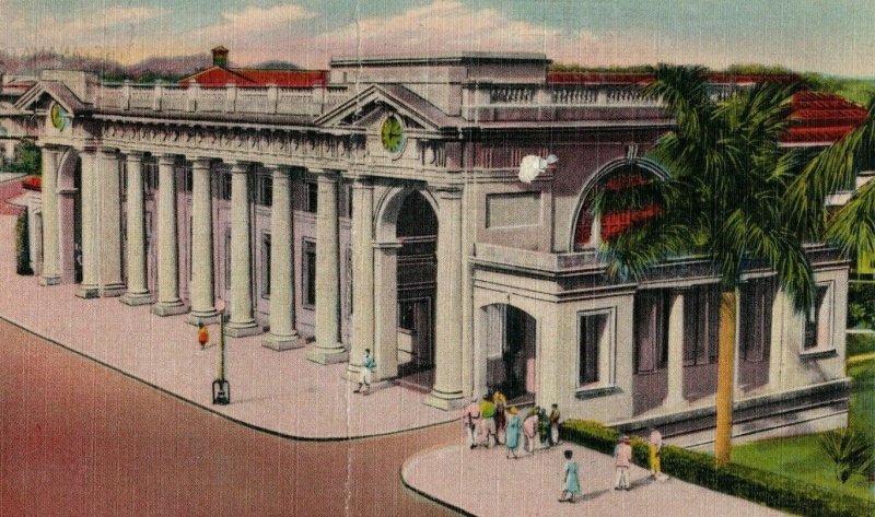 Vintage Panama Railroad Station Panama, Republic of Panama Postcard F94