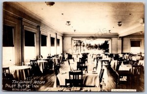 K41/ Bend Oregon RPPC Postcard? c1920 Pilot Butte Inn Dining Interior 202