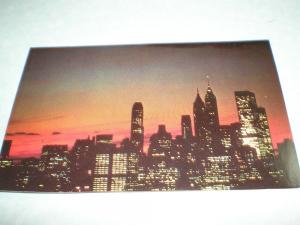 Lower New York Skyline, NY //  Unused Postcard