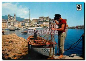 Modern Postcard Corsica Ile de Beaute Bastia Preparation fishing