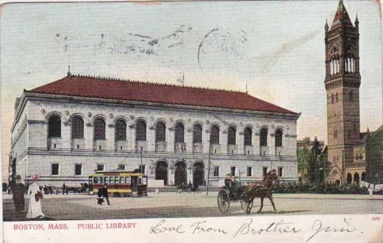 Public Library Boston Massachusetts 1908