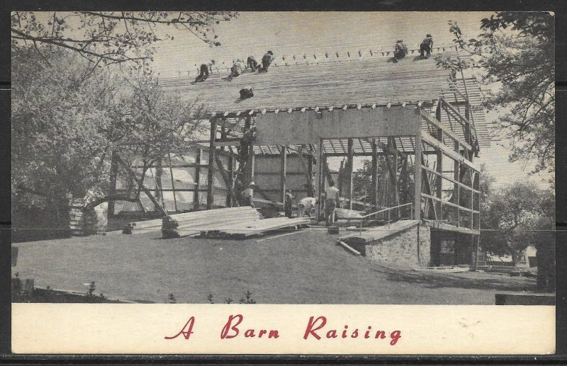 Pennsylvania, Bareville - A Barn Raising - Amish - [PA-033]