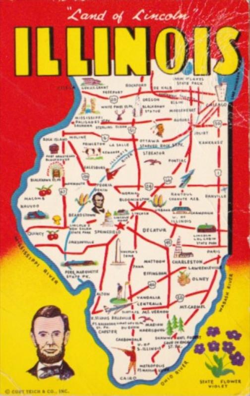 Map Of Illinois The Land Of Lincoln With Map