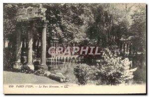 Postcard Old Paris VIII Parc Monceau