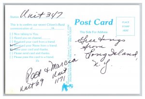Postcard QSL CB Ham Radio Amateur Card From Islip Terrace New York 