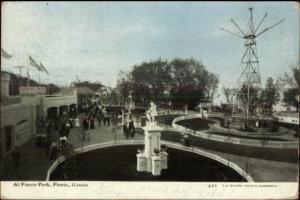 Peoria IL Al Fresco Amusement Park c1910 Postcard rpx