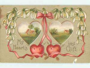 Divided-Back VALENTINE DAY SCENE Great Postcard W7807