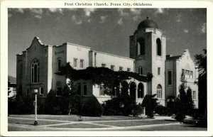 Vtg Postcard Ponca City Oklahoma OK - First Christian Church UNP Graycraft P8