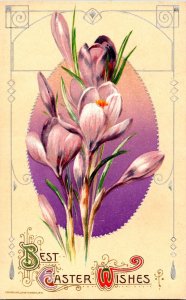 Vintage John Winsch Art Nouveau, Flowers, Easter Lilies Antique Easter Postcard