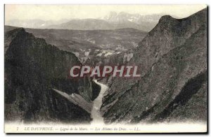 Old Postcard The Dauphine line Mure The abyss Drac