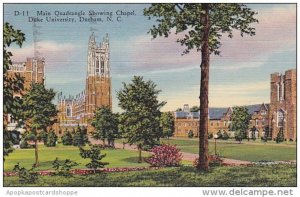 North Carolina Durham Main Quadrangle Showing Chapel Duke Universiy 1943