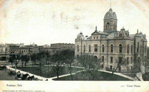C.1910 Court House, Fairbury, Neb. Vintage Postcard P87