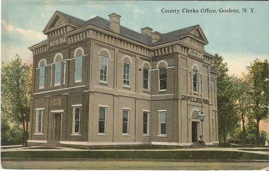 County Clerks Office Goshen New York Government Business Vintage Postcard 100 yr