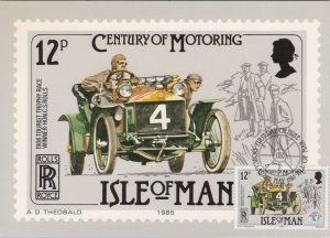 Sports Postcard - Motor Racing First Day of Issue Stamp, Isle of Man RR15729