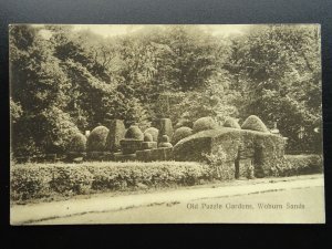 Bucks Milton Keynes WOBURN SANDS Old Puzzle Garden Topiary c1920s Postcard