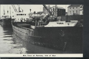 Isle of Man Postcard - Shipping - M.V. 'Tora at Ramsey   RS20658