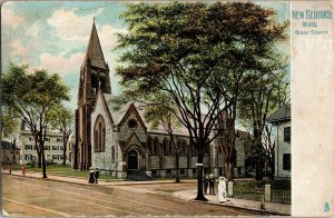 Tucks 1079 New Bedford MA Grace Church Undivided Back Vintage Postcard G64