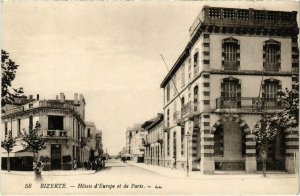 CPA AK TUNISIE BIZERTE - Hotels d'europe et de paris (113888)