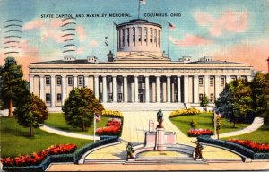 Ohio Columbus State Capitol and McKinley Memorial 1939