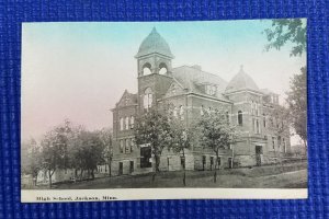 Vintage c1910 High School Jackson Minnesota MN Postcard